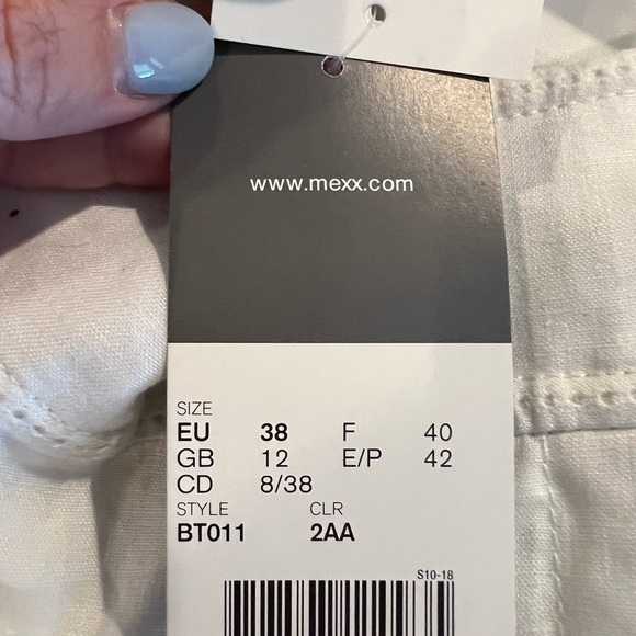 Mexx NWT 100% Linen White/Cream Wide-Leg Pants - Picture 12 of 14